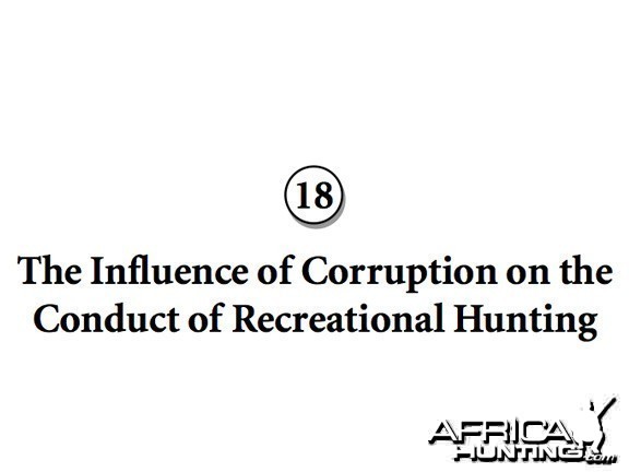 The Influence of Corruption on Conduct of Recreational Hunting