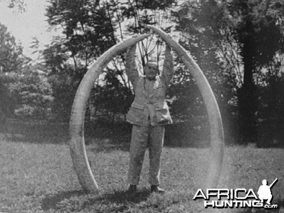 John Alexander Hunter with a pair of fine Elephant tusks