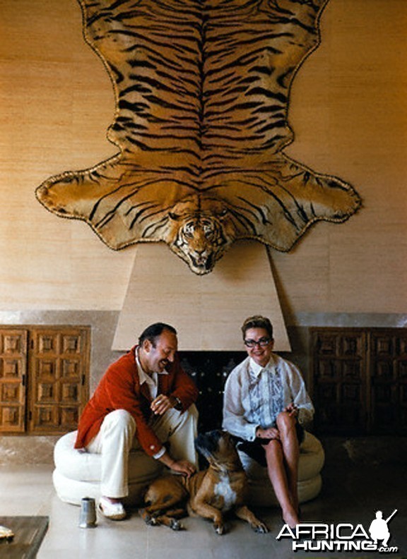 Writer Robert Ruark at home with his wife