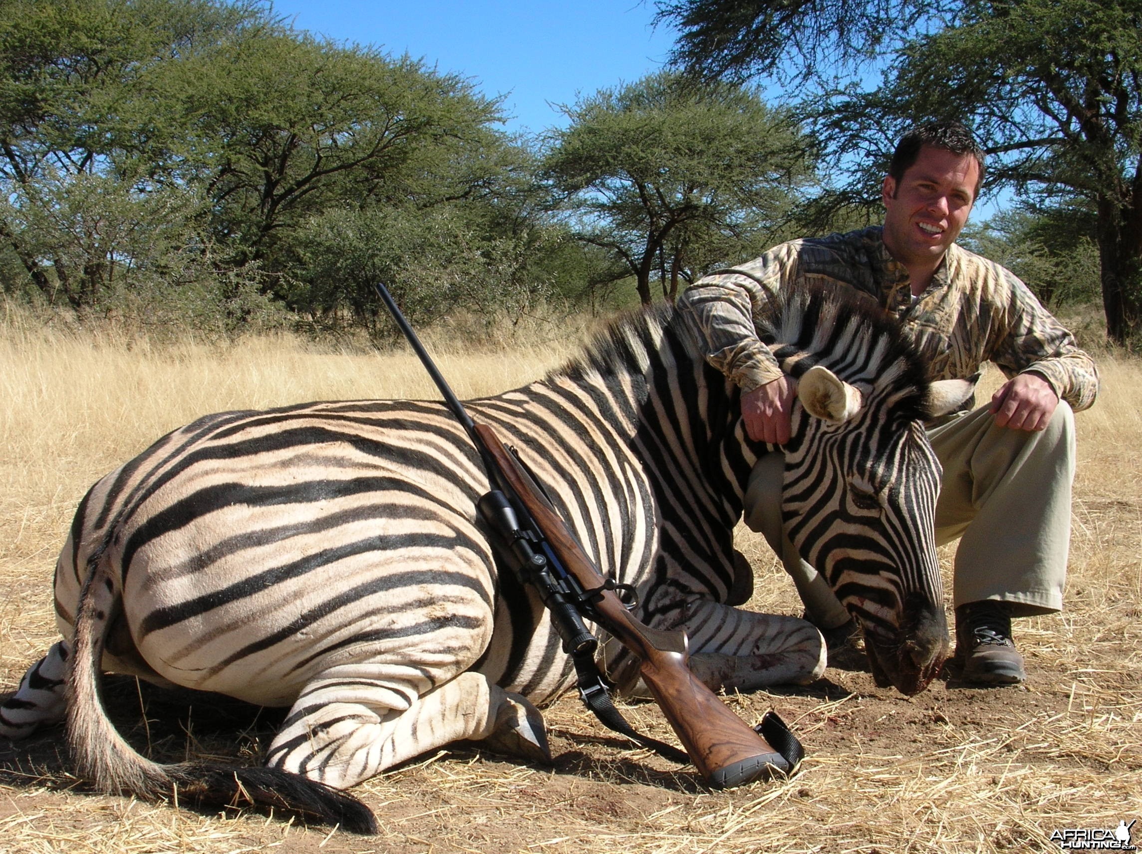 Hunting Burchell's Zebra in Namibia