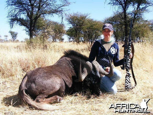 Hunting Black Gnu in Namibia