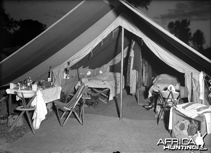 Interior of tent