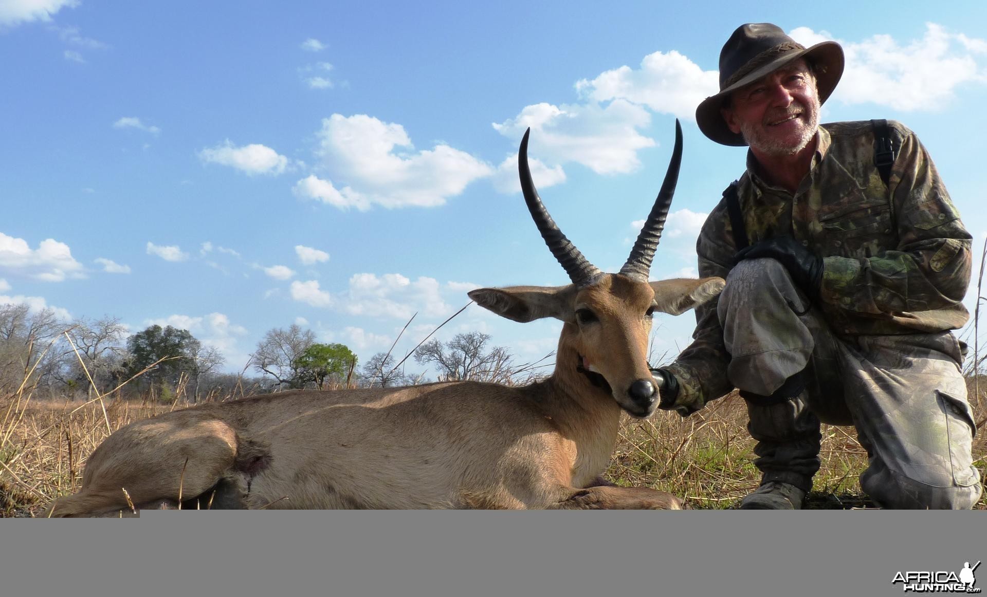 Cob des Roseaux hunted in the Selous, Tanzania