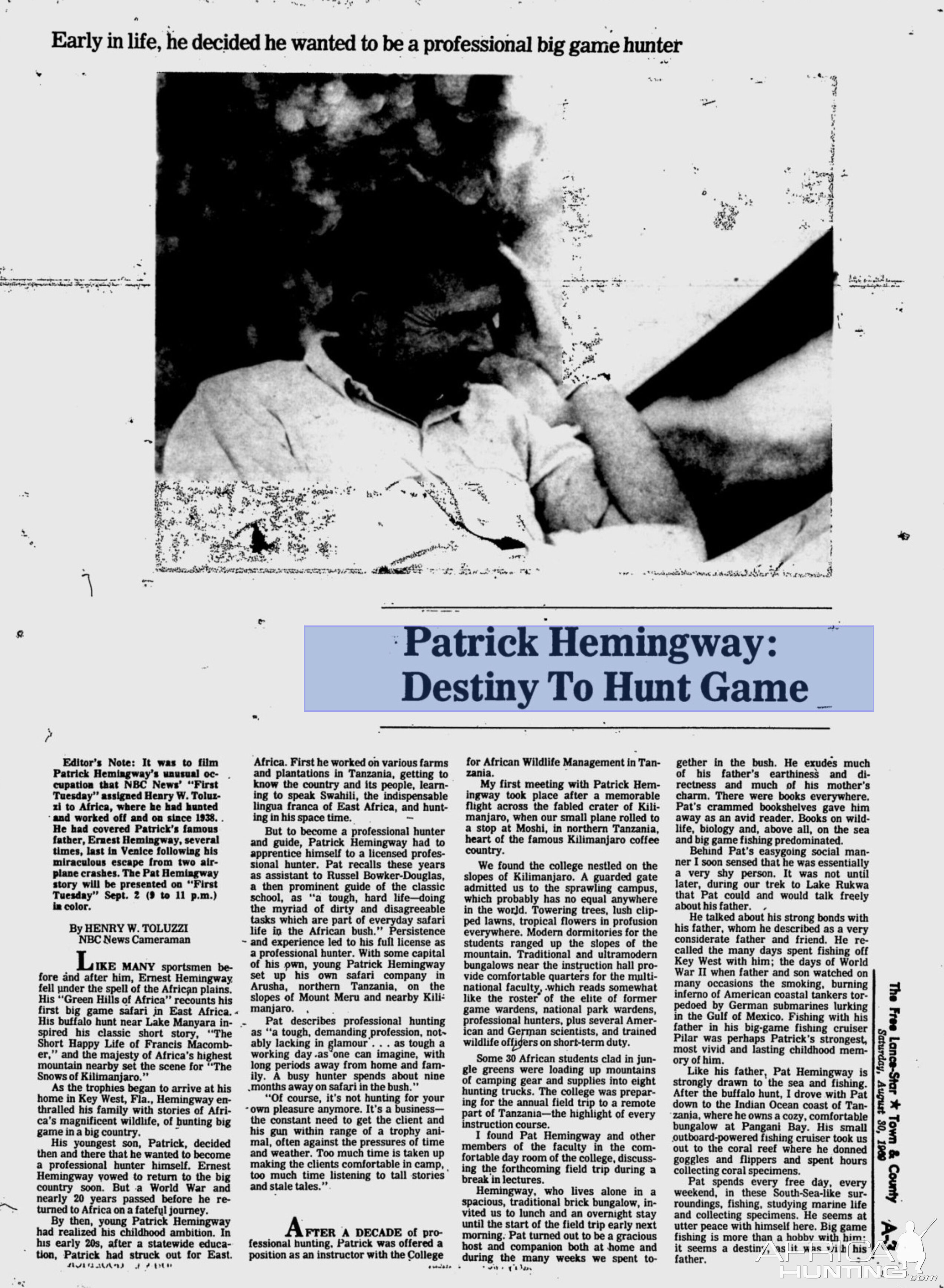 Patrick Hemingway: Destiny To Hunt Game
