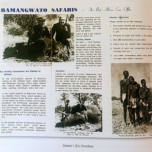 Bamangwato Safaris Brochure-Botswana, 1960s