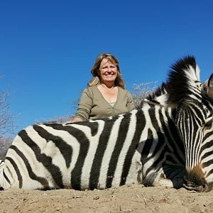Burchell's Plain Zebra Hunting Botswana