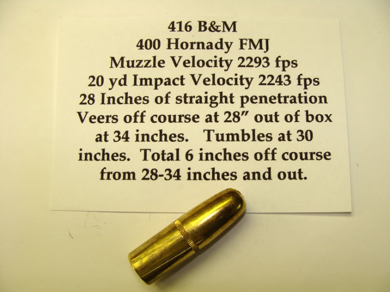 416 550gr FLAT LINE BULLET