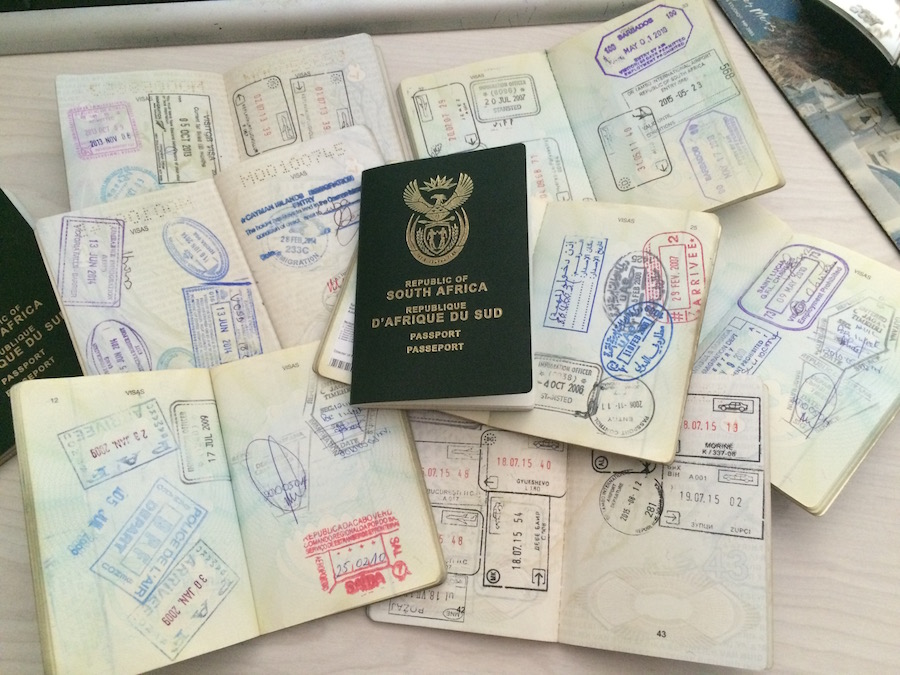 travelling on south african passport