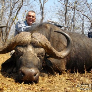 Buffalo hunted at Mokore Safaris with handgun