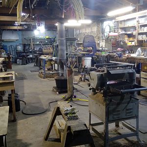 Knife making work area