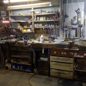 Knife making work area