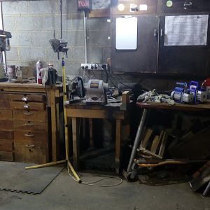 Knife making work area