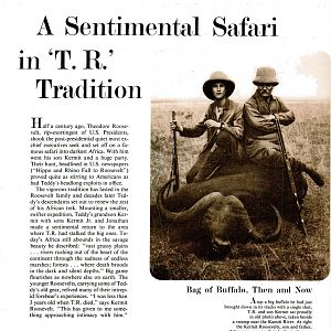 A Sentimental Safari In Theodore Roosevelt Tradition