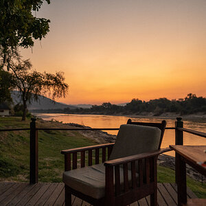 First sunset by the Luangwa River