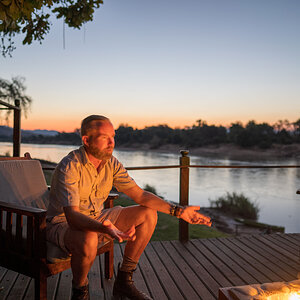 Drinks by the Luangwa River