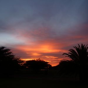 Sunset at Ozondjahe Hunting Safaris in Namibia