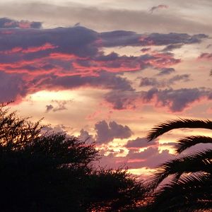 Sunset at Ozondjahe Hunting Safaris in Namibia