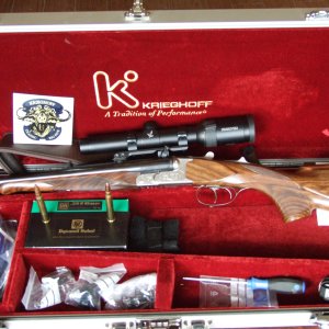 Kreighoff Classic SxS Rifle & Leupold Deltapoint 2.5 Scope