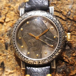 Customized Watch With Buffalo Face