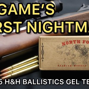 375 H&H Magnum North Fork 300gr Bonded Bullet Ballistics Gel Ammo Test