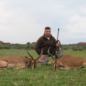 Hunting Black-faced Impala in Namibia