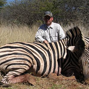 Hunting Burchell's Plain Zebra in Namibia