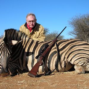 Hunting Burchell's Plain Zebra in Namibia