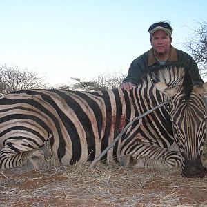 Hunting Burchell's Plain Zebra in Namibia