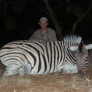 Hunting Burchell's Plain Zebra in Namibia