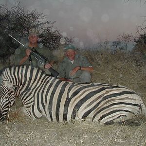 Hunting Burchell's Plain Zebra in Namibia