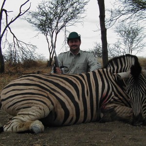 Hunting Burchell's Plain Zebra in Namibia