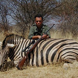 Hunting Burchell's Plain Zebra in Namibia