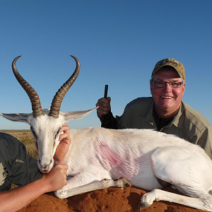 Hunting White Springbuck with Wintershoek Johnny Vivier Safaris in SA