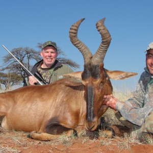 Hunting Red Hartebeest with Wintershoek Johnny Vivier Safaris in SA