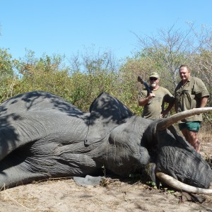 Karl and I with my Trophy bull