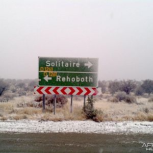 Snow in the southwestern part of Namibia