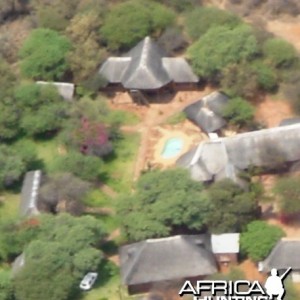 Birdseye view of lodge