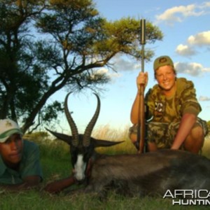 Hunting Black Springbok with Wintershoek Johnny Vivier Safaris in SA