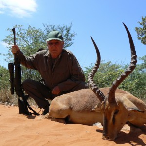 Hunting Black-faced Impala in Namibia