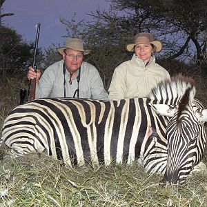 Hunting Burchell's Plain Zebra in Namibia