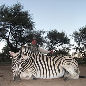 Hunting Burchell's Plain Zebra in Namibia