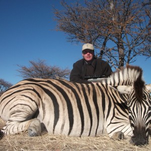 Hunting Burchell's Plain Zebra in Namibia