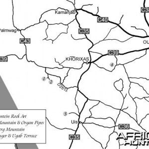 Damaraland Map Namibia