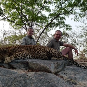 Leopard hunted in Central African Republic with Rudy Lubin Safaris
