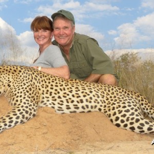 Leopard hunted with Wintershoek Johnny Vivier Safaris