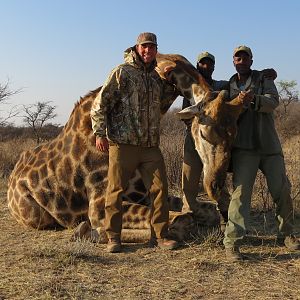 Giraffe hunted with Ozondjahe Hunting Safaris in Namibia