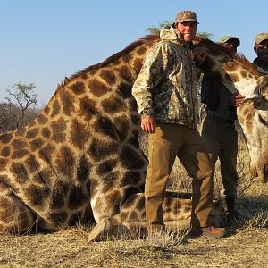 Giraffe hunted with Ozondjahe Hunting Safaris in Namibia