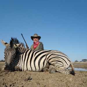 Hunting Burchell's Zebra in Namibia