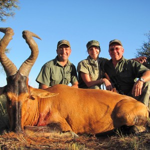 Red Hartebeest hunted with Wintershoek Johnny Vivier Safaris