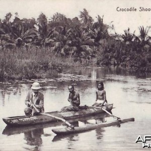 Crocodile Shooting Ceylon